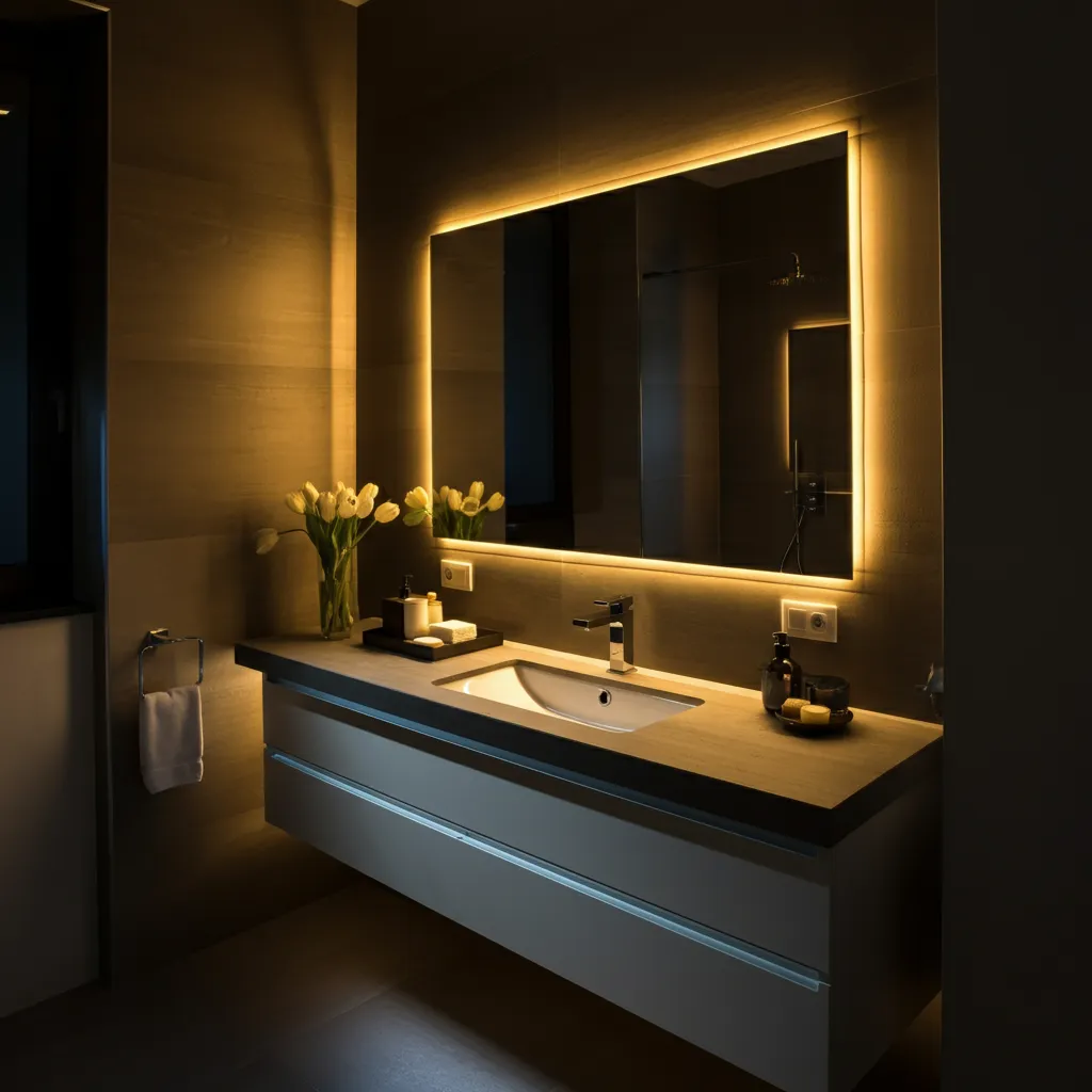 The Ultimate List of 40 Bathroom Remodel Ideas for a Modern Makeover 8 Accent Lighting Ambiance