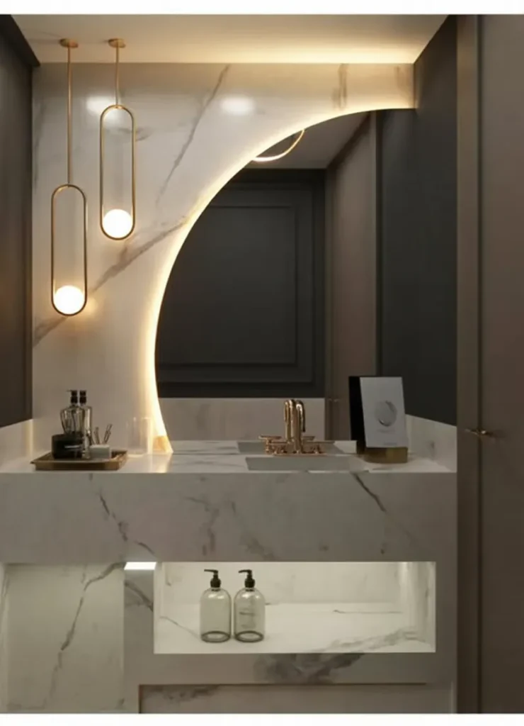 These 25+ Powder Room Ideas Are So Good You'll Want to Redo Yours Tonight 3 Architectural Glow