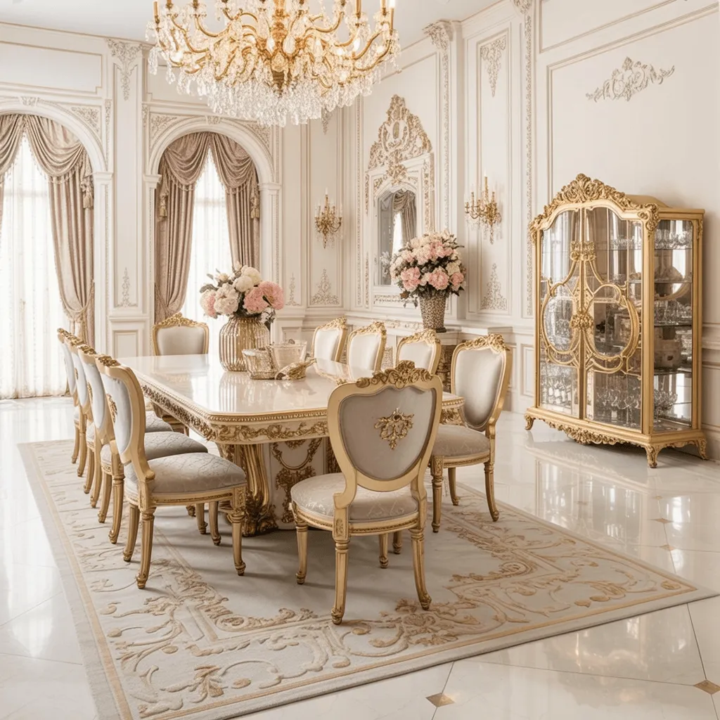 28+ Dining Room Decor Ideas So Good, Even Designers Are Copying Them 2 Baroque Grandeur A Lavish Dining Room Setting