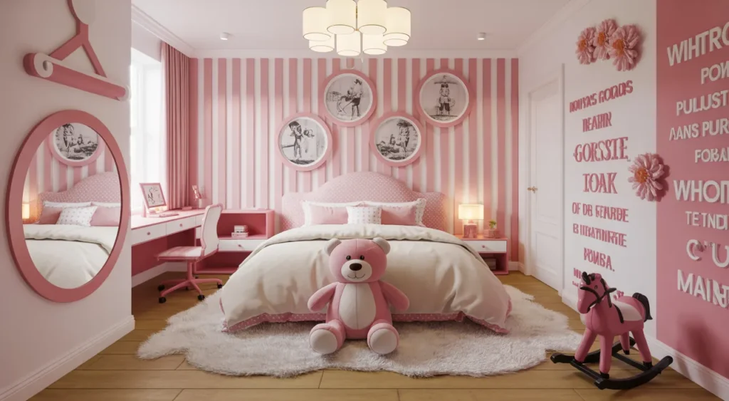 26 Luxury Kids Bedroom Inspirations for Dreamy Spaces 2 Blush Stripe Sanctuary