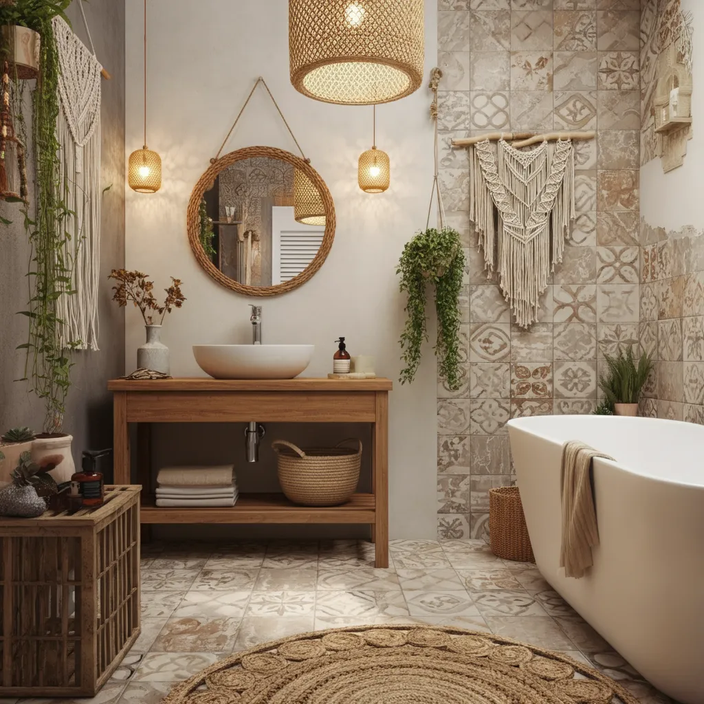 32+ Bathroom Ideas That Will Make Guests Think You Hired a Designer 17 Bohemian Bathroom