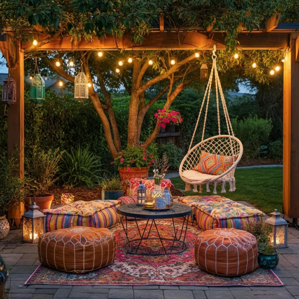 Transform Your Outdoor Space with These Jaw-Dropping Backyard Ideas 7 Bohemian Chill Zone