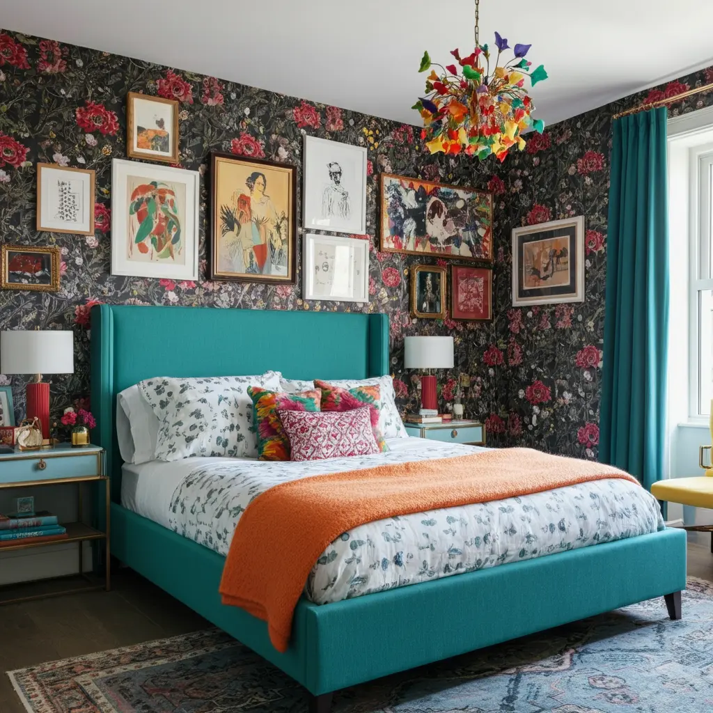 35+ Bedroom Ideas So Stunning You'll Want to Redecorate Tonight! 31 Bold Maximalist Bedroom