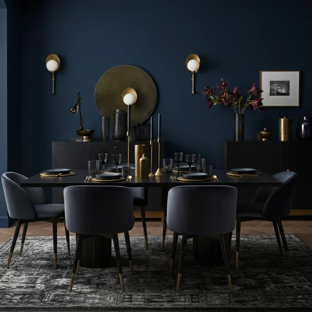 28+ Dining Room Decor Ideas So Good, Even Designers Are Copying Them 5 Bold Monochrome Dining Room