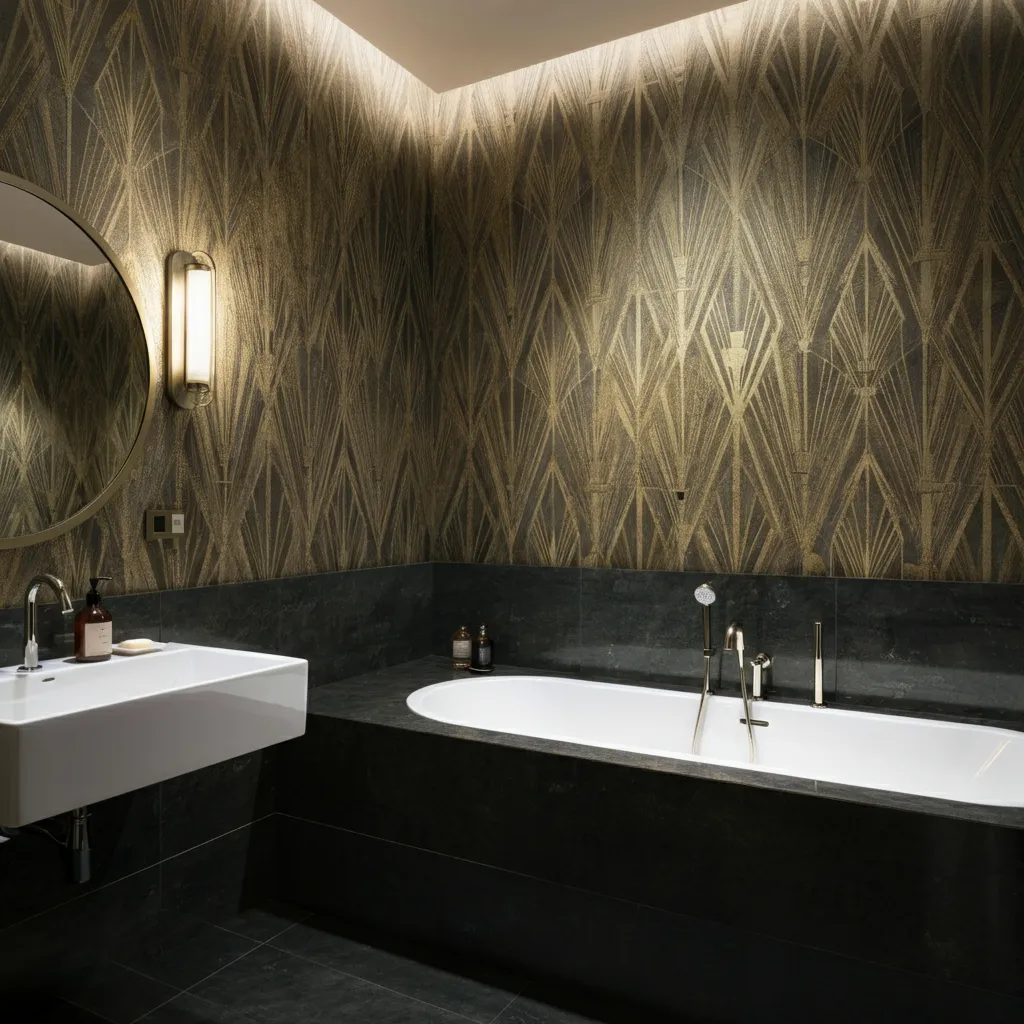 The Ultimate List of 40 Bathroom Remodel Ideas for a Modern Makeover 14 Bold Wallpaper Personality