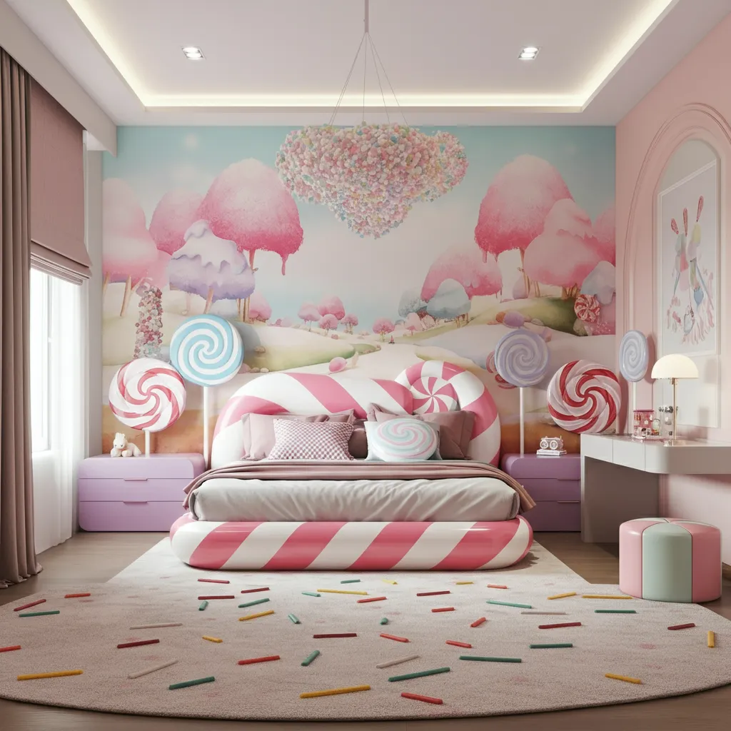 26 Luxury Kids Bedroom Inspirations for Dreamy Spaces 23 Candyland Dream Room