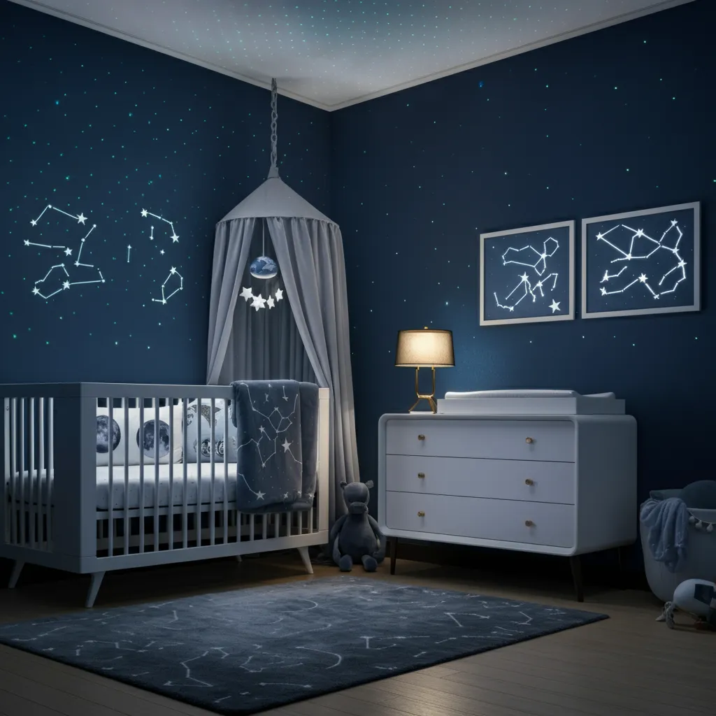 34 Nursery Ideas So Perfect, Even Interior Designers Are Jealous! 35 Celestial Glow Nursery