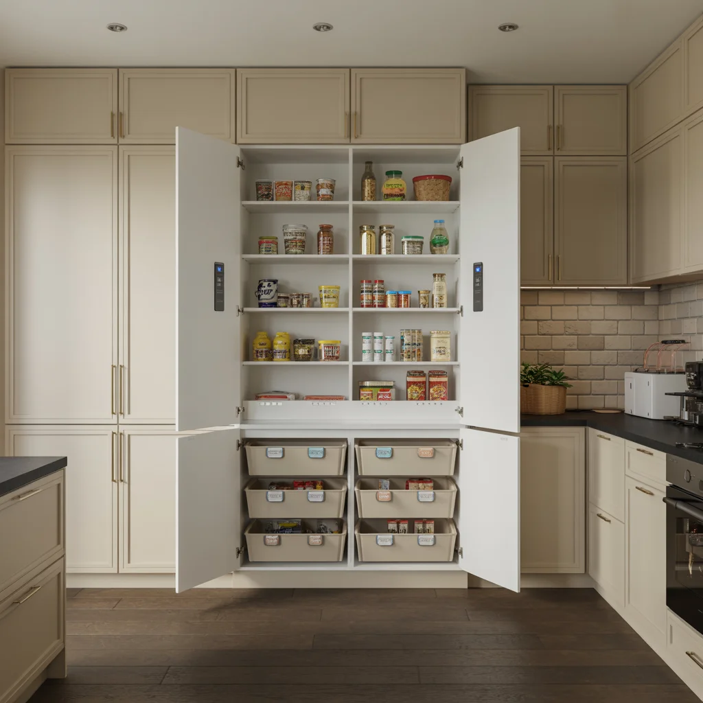 22 Pantry Organization Ideas That’ll Instantly Upgrade Your Kitchen 9 Concealed Smart Pantry Cabinet
