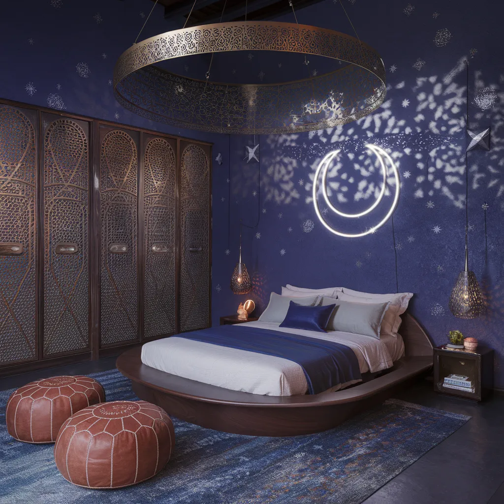 The Ultimate Guide to Small Bedroom Decor (Even IKEA Would Approve!) 13 Creating a Universe with Light