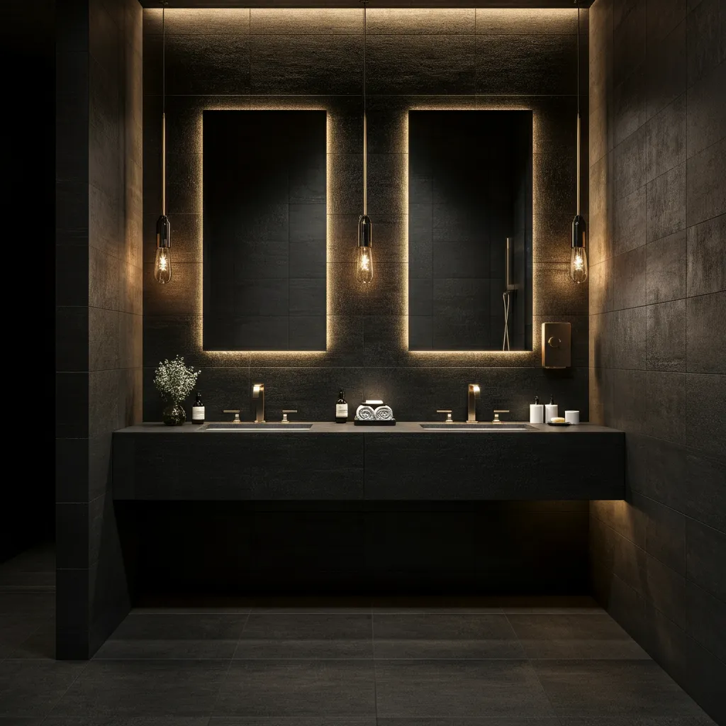 The Ultimate List of 40 Bathroom Remodel Ideas for a Modern Makeover 27 Dark Accent Wall Drama