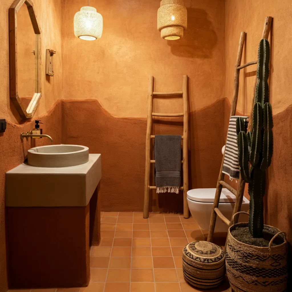 32+ Bathroom Ideas That Will Make Guests Think You Hired a Designer 24 Desert Bathroom