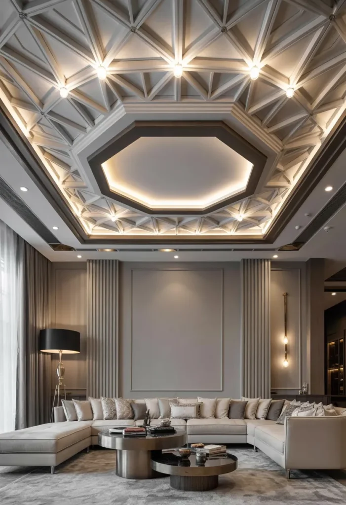 19 Luxury And Modern Ceiling Design Ideas 10 Faceted Starburst Vaulted Ceiling
