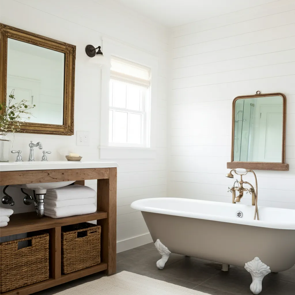 32+ Bathroom Ideas That Will Make Guests Think You Hired a Designer 19 Farmhouse Bathroom