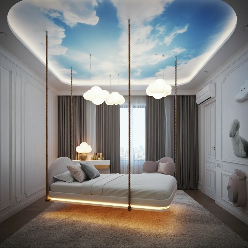 26 Luxury Kids Bedroom Inspirations for Dreamy Spaces 27 Floating Cloud Sanctuary Bedroom