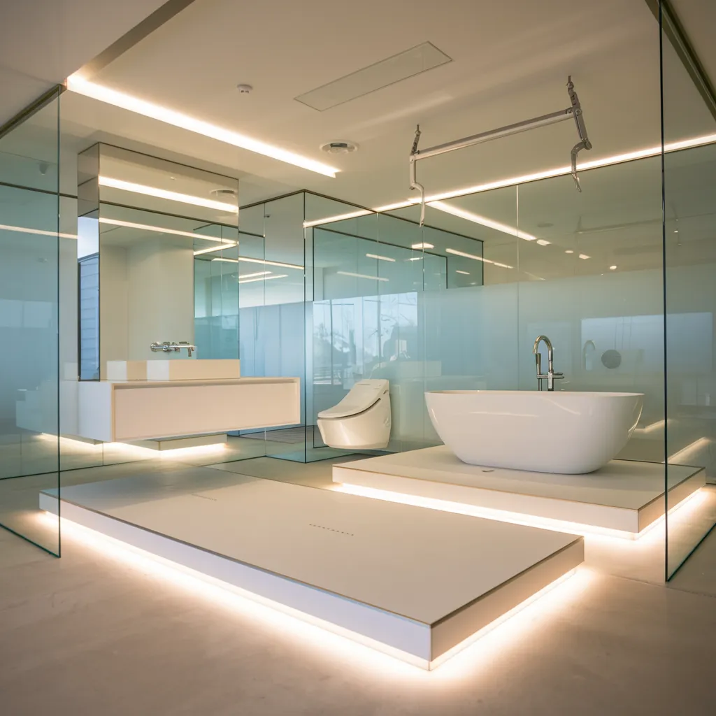 32+ Bathroom Ideas That Will Make Guests Think You Hired a Designer 31 Floating Island Bathroom