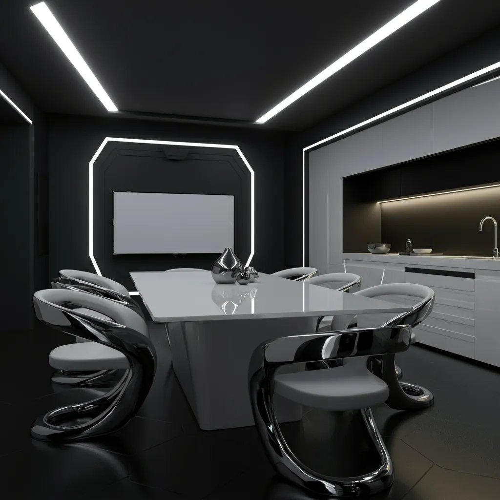 28+ Dining Room Decor Ideas So Good, Even Designers Are Copying Them 27 Futuristic Minimalist Dining Room