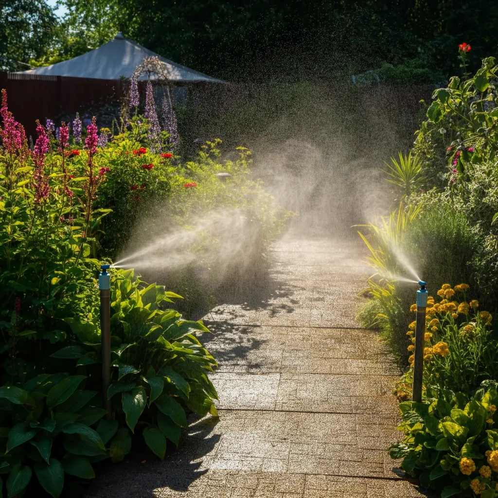 30+ Garden Ideas That’ll Make You Cancel Your Vacation Plans 32 Garden Misting System