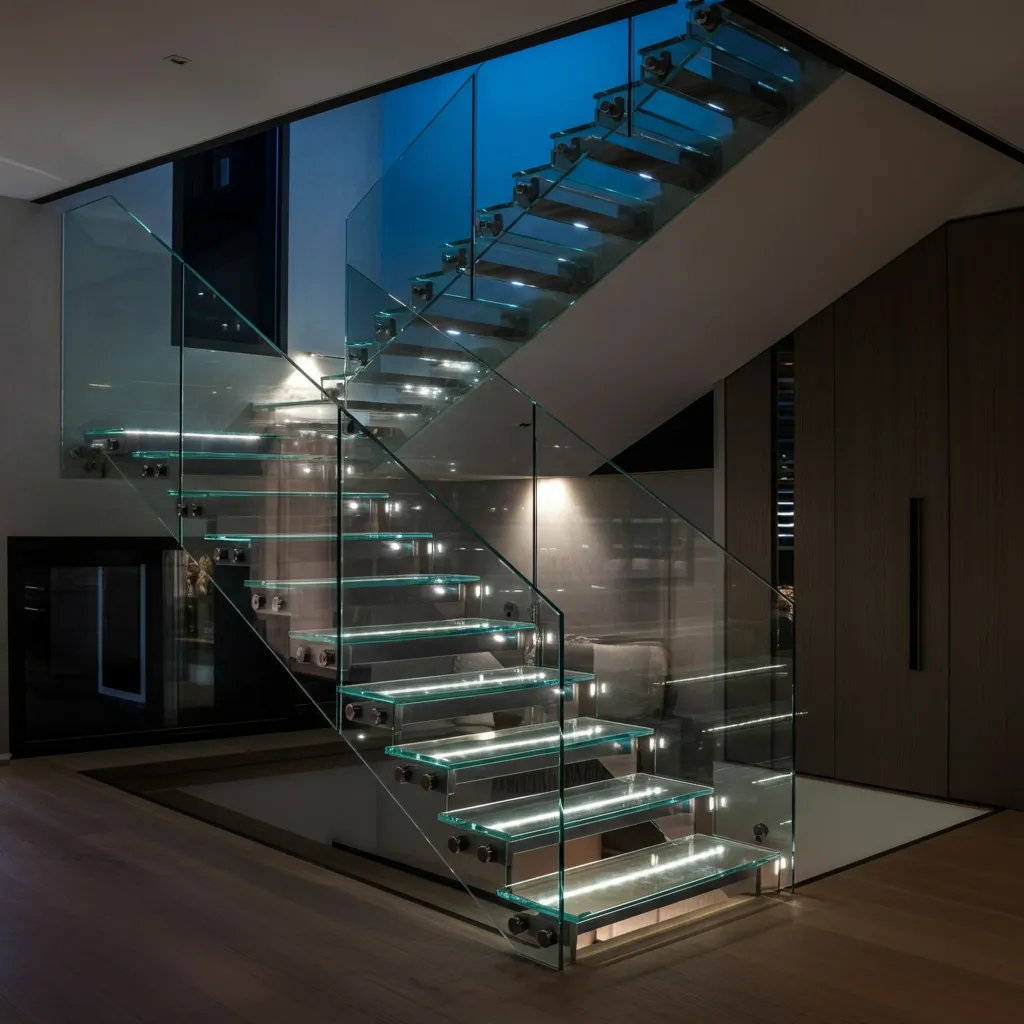 Top 20 Staircase Designs You’ll Wish You Had Seen Sooner 6 Glass-Enclosed Masterpiece