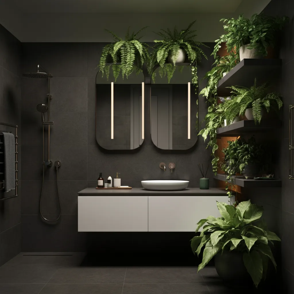 The Ultimate List of 40 Bathroom Remodel Ideas for a Modern Makeover 13 Greenery Refreshing Touch