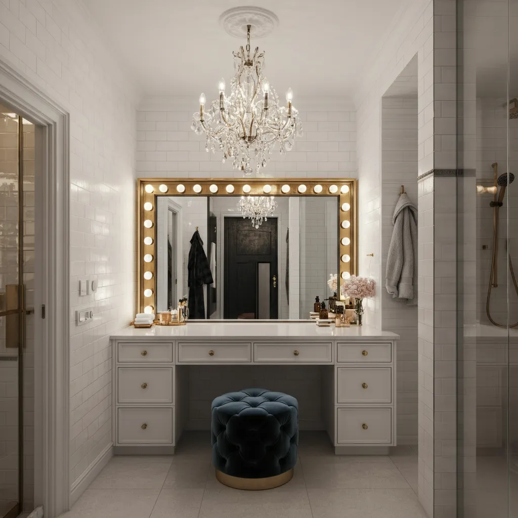 32+ Bathroom Ideas That Will Make Guests Think You Hired a Designer 13 Hollywood Bathroom