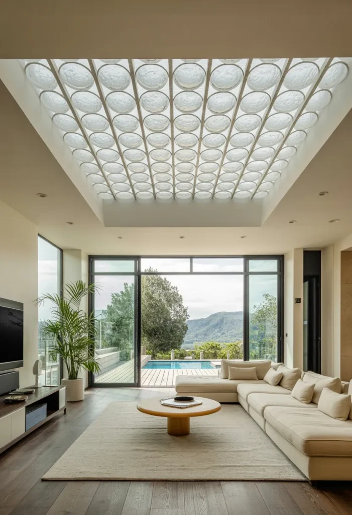 19 Luxury And Modern Ceiling Design Ideas 4 Honeycomb Glass Skylight Ceiling