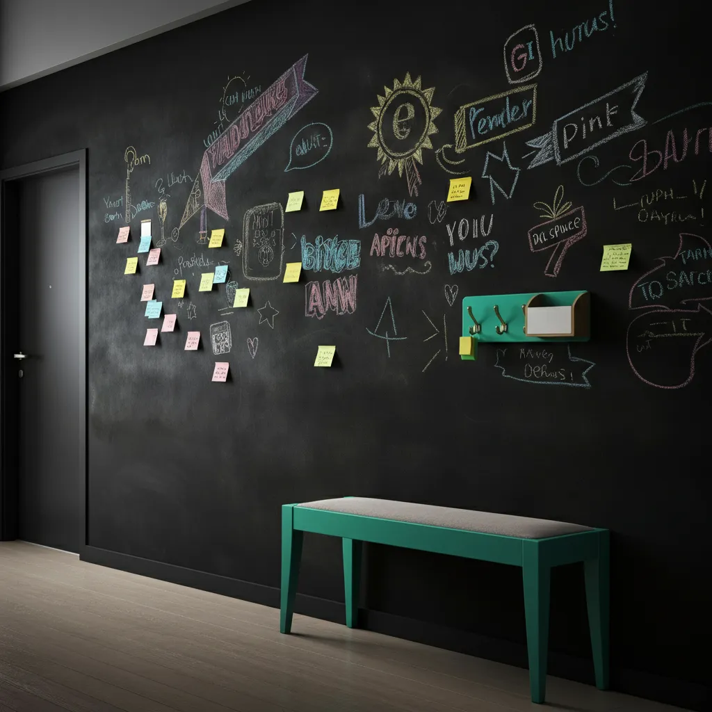 32 Jaw-Dropping Hallway Decor Ideas You’ll Wish You Tried Sooner 33 Interactive Chalkboard Wall Image
