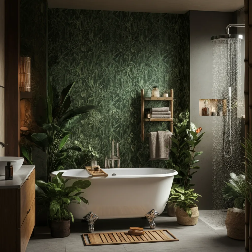 32+ Bathroom Ideas That Will Make Guests Think You Hired a Designer 12 Jungle Bathroom