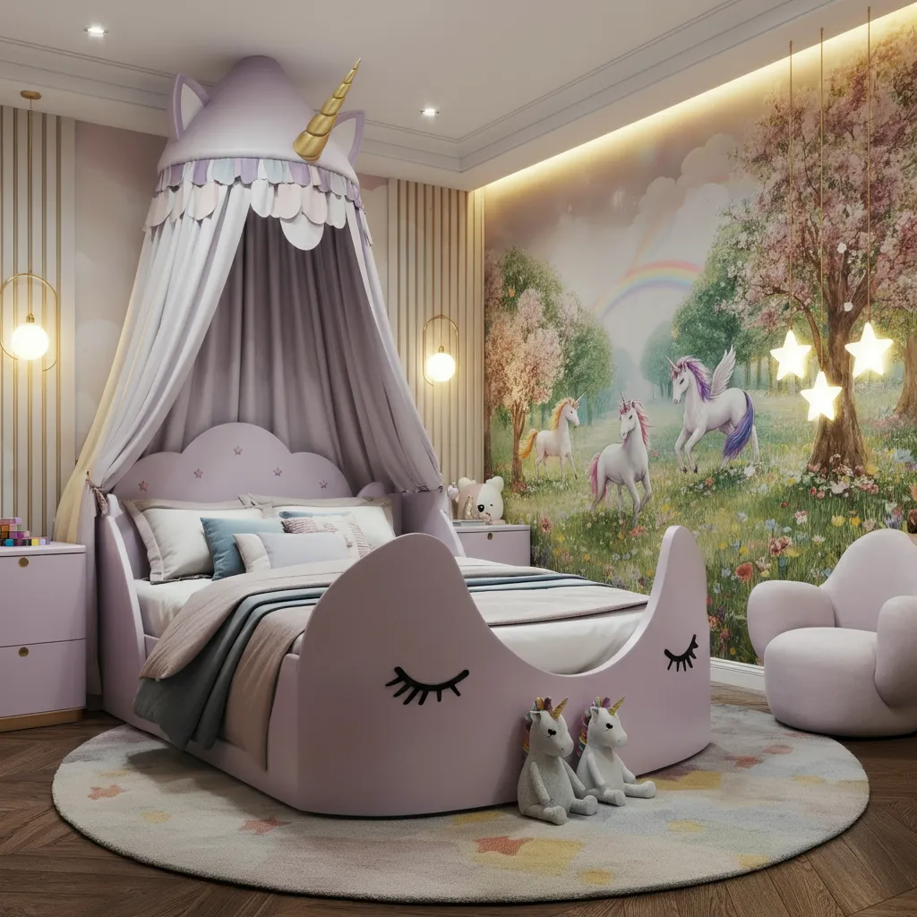 26 Luxury Kids Bedroom Inspirations for Dreamy Spaces 25 Magical Unicorn Bedroom
