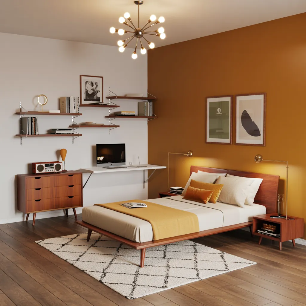 The Ultimate Guide to Small Bedroom Decor (Even IKEA Would Approve!) 15 Mid-Century Style for Compact Living