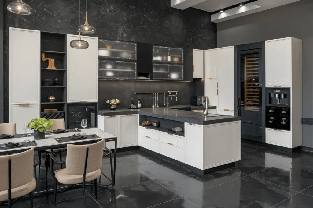 30+ Jaw-Dropping Kitchen Ideas You’ll Wish You Knew Sooner 4 Modern Black & White Luxury Kitchen