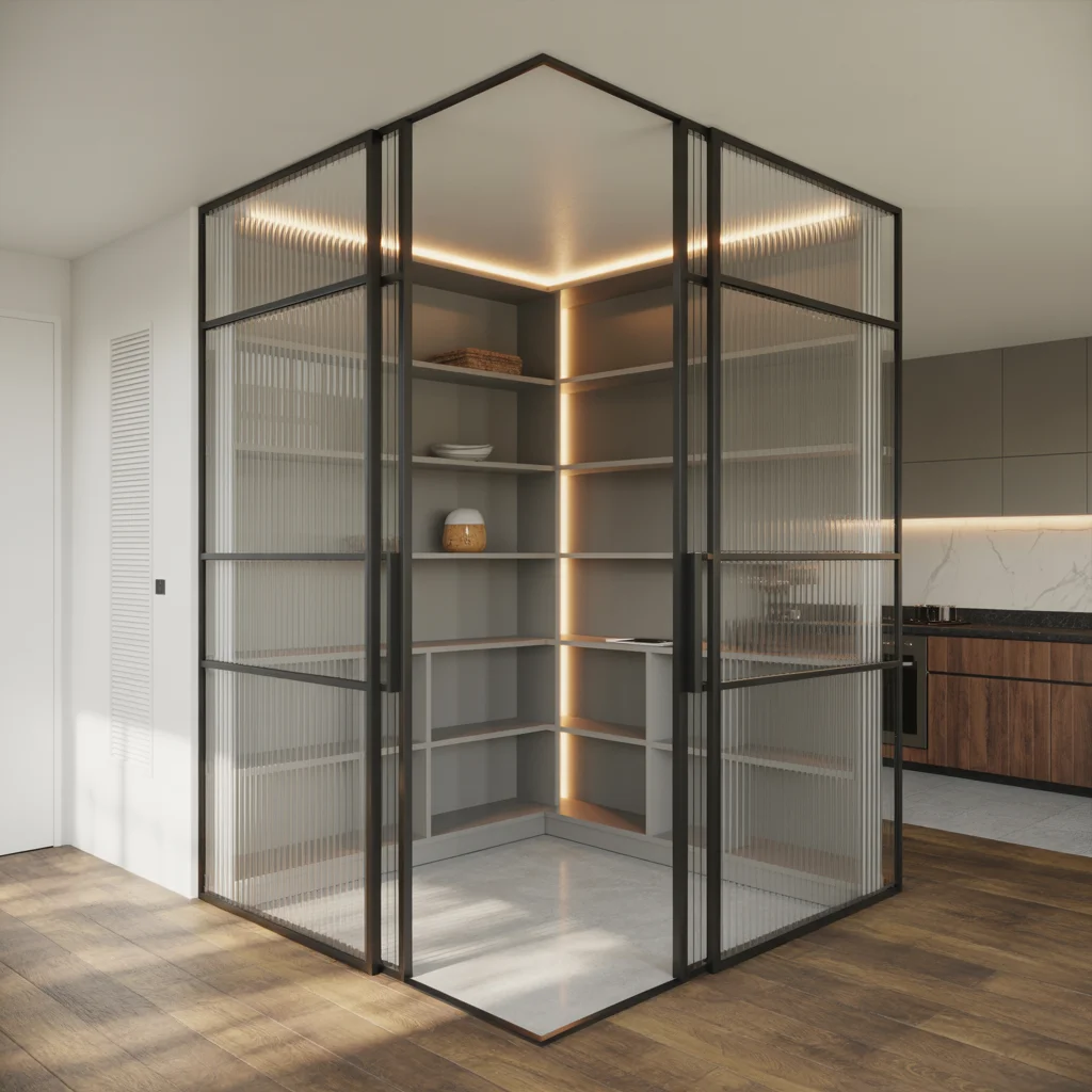 22 Pantry Organization Ideas That’ll Instantly Upgrade Your Kitchen 21 Modern Fluted Glass Pantry Cube