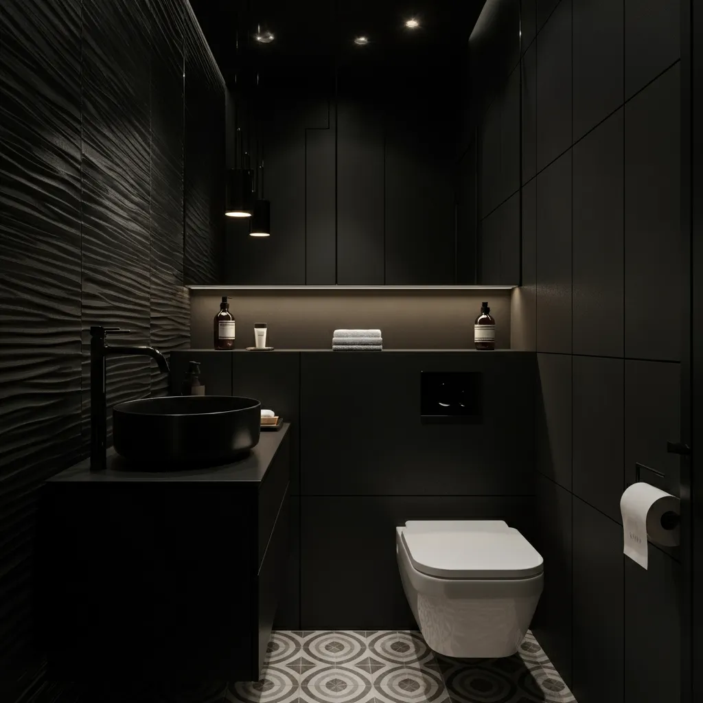 These 25+ Powder Room Ideas Are So Good You'll Want to Redo Yours Tonight 23 Monochrome Magic