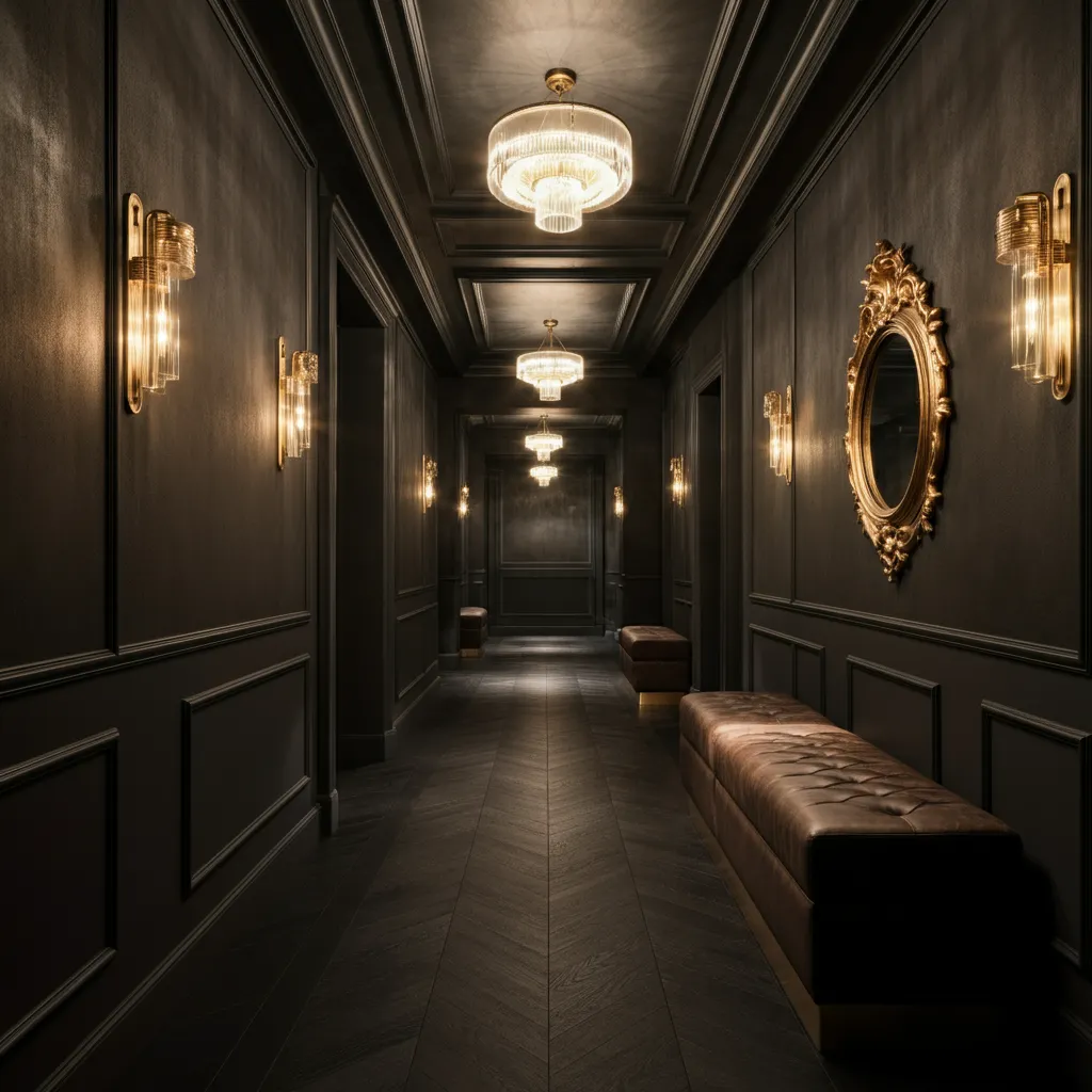 32 Jaw-Dropping Hallway Decor Ideas You’ll Wish You Tried Sooner 19 Moody Drama Image