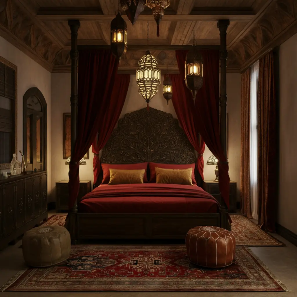 35+ Bedroom Ideas So Stunning You'll Want to Redecorate Tonight! 33 Moroccan-Inspired Bedroom