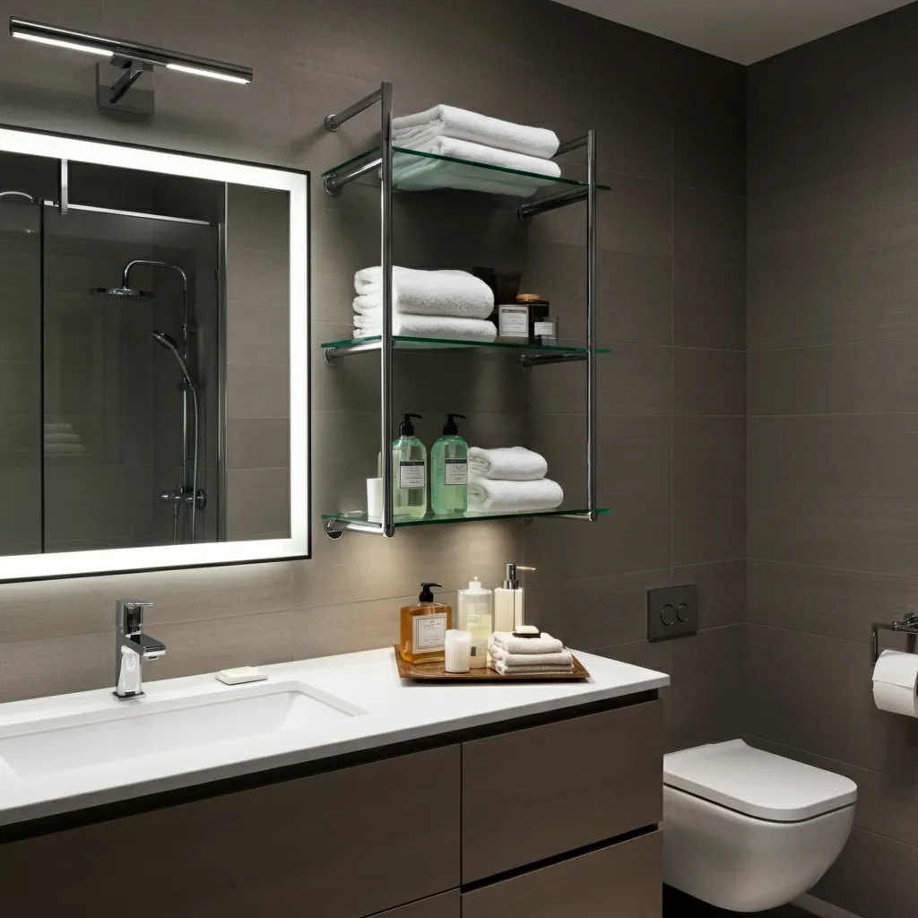 The Ultimate List of 40 Bathroom Remodel Ideas for a Modern Makeover 36 Open Shelving Accessible Storage