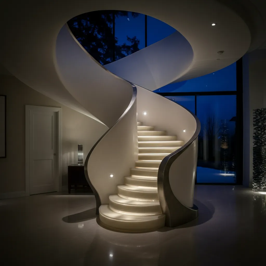 Top 20 Staircase Designs You’ll Wish You Had Seen Sooner 16 Organic Flow with Sculptural Forms