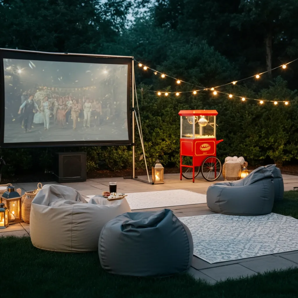 Transform Your Outdoor Space with These Jaw-Dropping Backyard Ideas 4 Outdoor Movie Lounge