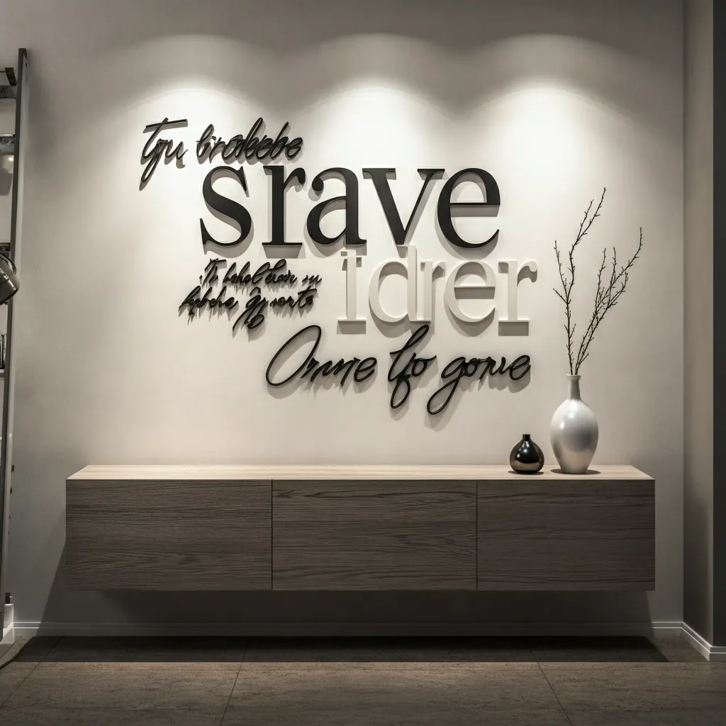 These 34+ Wall Decor Ideas Will Blow Your Mind 32 Oversized Typography Wall Art