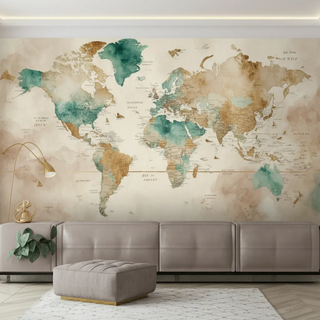 These 34+ Wall Decor Ideas Will Blow Your Mind 15 Oversized World Map