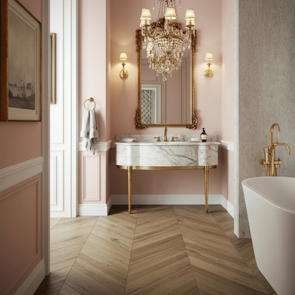 32+ Bathroom Ideas That Will Make Guests Think You Hired a Designer 33 Parisian Chic Bathroom