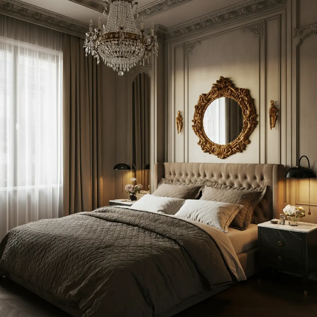 35+ Bedroom Ideas So Stunning You'll Want to Redecorate Tonight! 37 Parisian Chic Bedroom