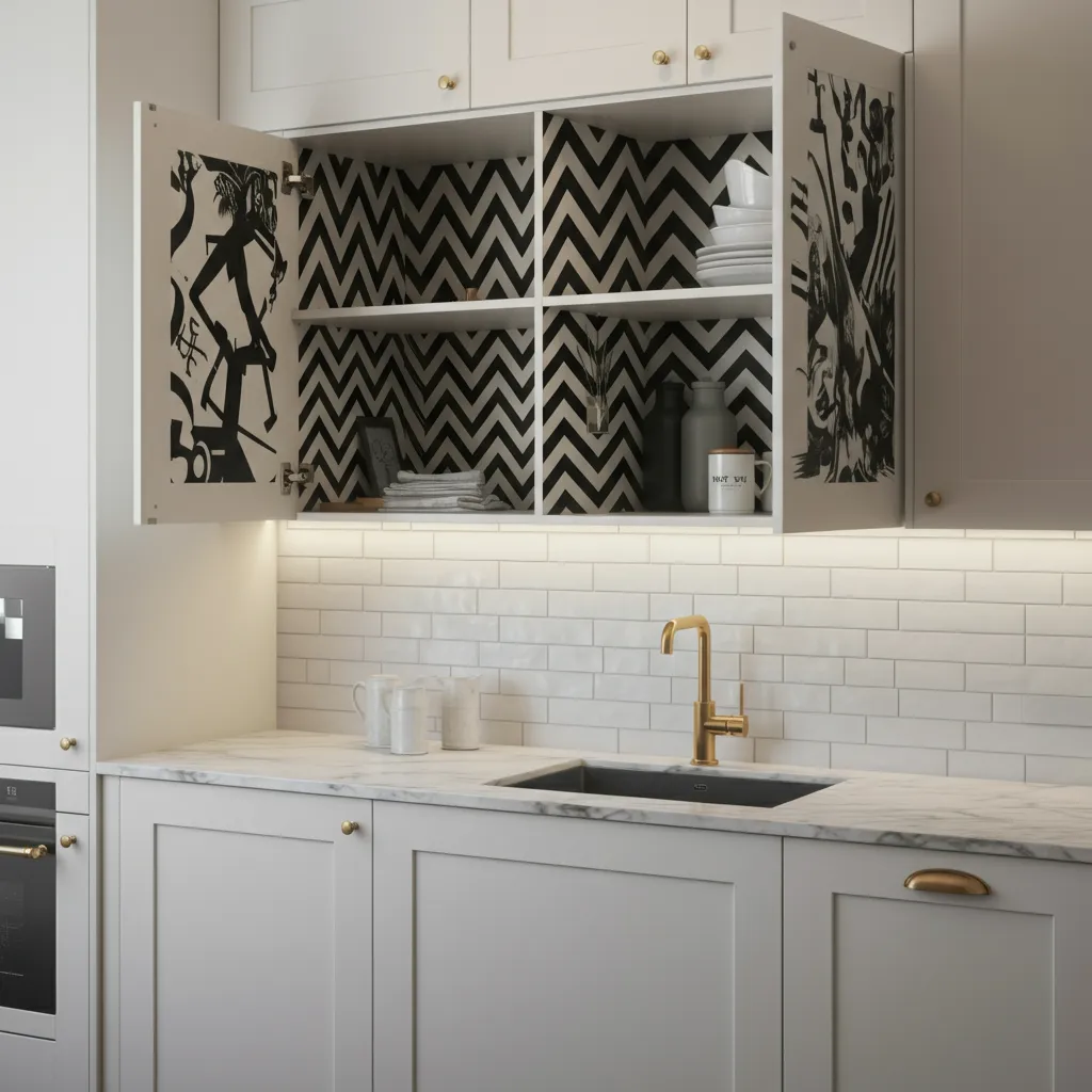 The Ultimate Kitchen Cabinet Guide Everything You Need to Know! 18 Patterned Cabinet Interiors