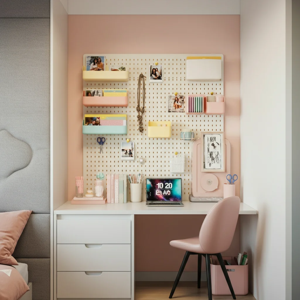 26 Teen Room Decor Inspirations for Every Mood and Style 14 Pegboard Wall Art
