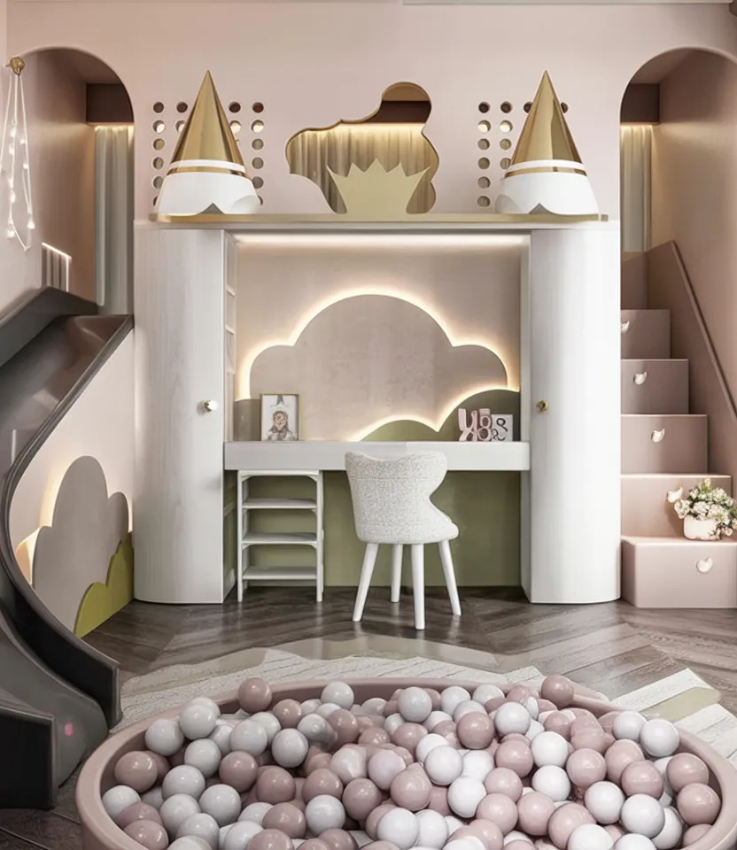 26 Luxury Kids Bedroom Inspirations for Dreamy Spaces 3 Playful Kingdom Hideaway