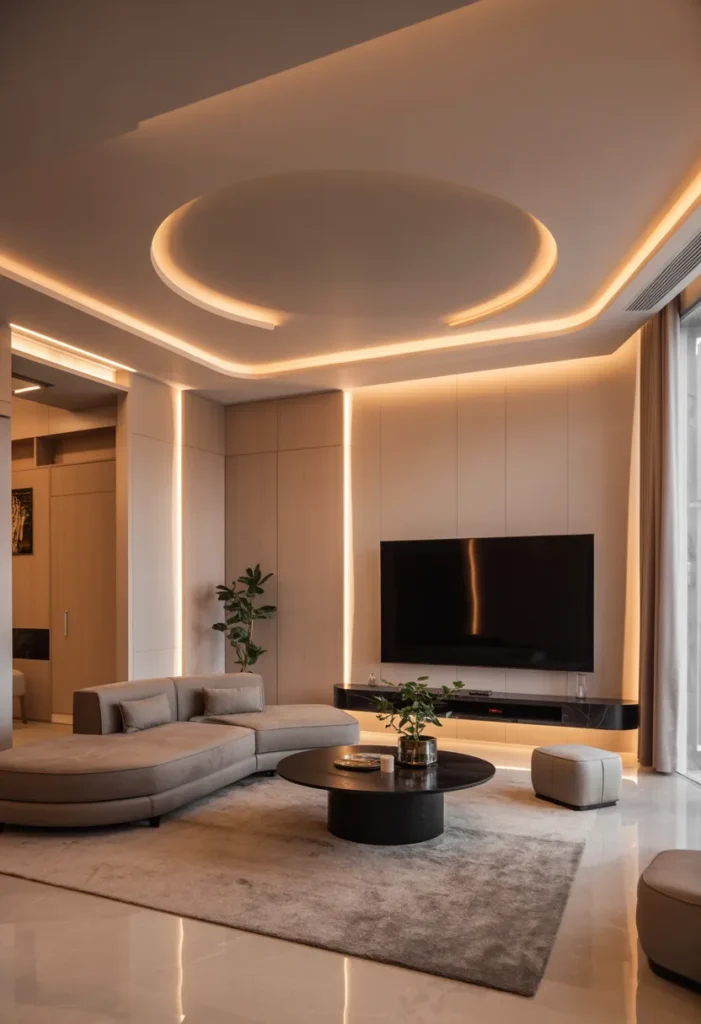 19 Luxury And Modern Ceiling Design Ideas 20 Recessed Geometric Light Channel Ceiling