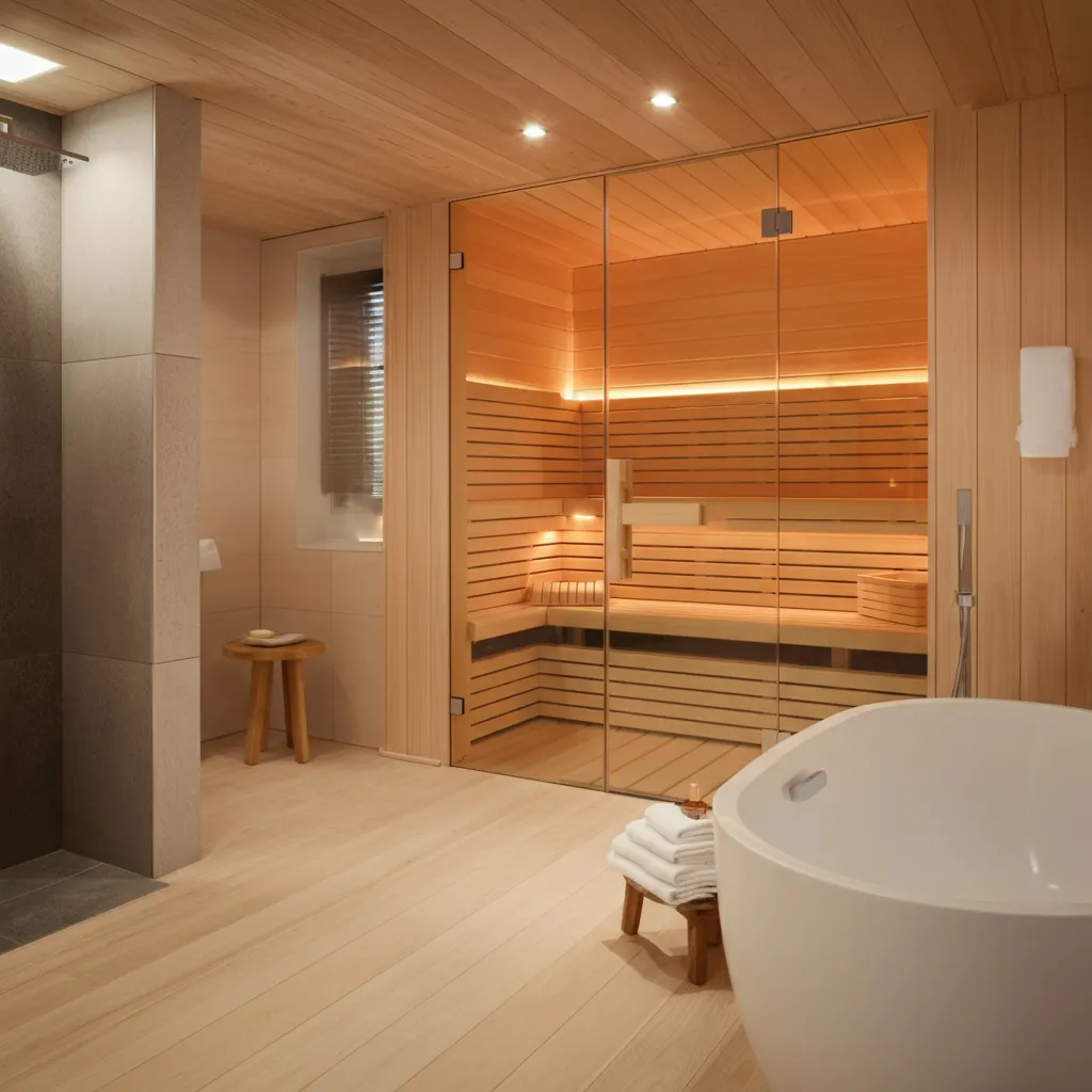 32+ Bathroom Ideas That Will Make Guests Think You Hired a Designer 29 Scandinavian Sauna Bathroom