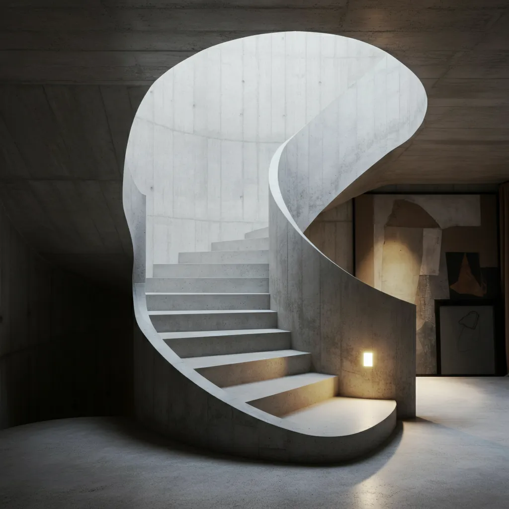Top 20 Staircase Designs You’ll Wish You Had Seen Sooner 18 Sculpted Concrete Form