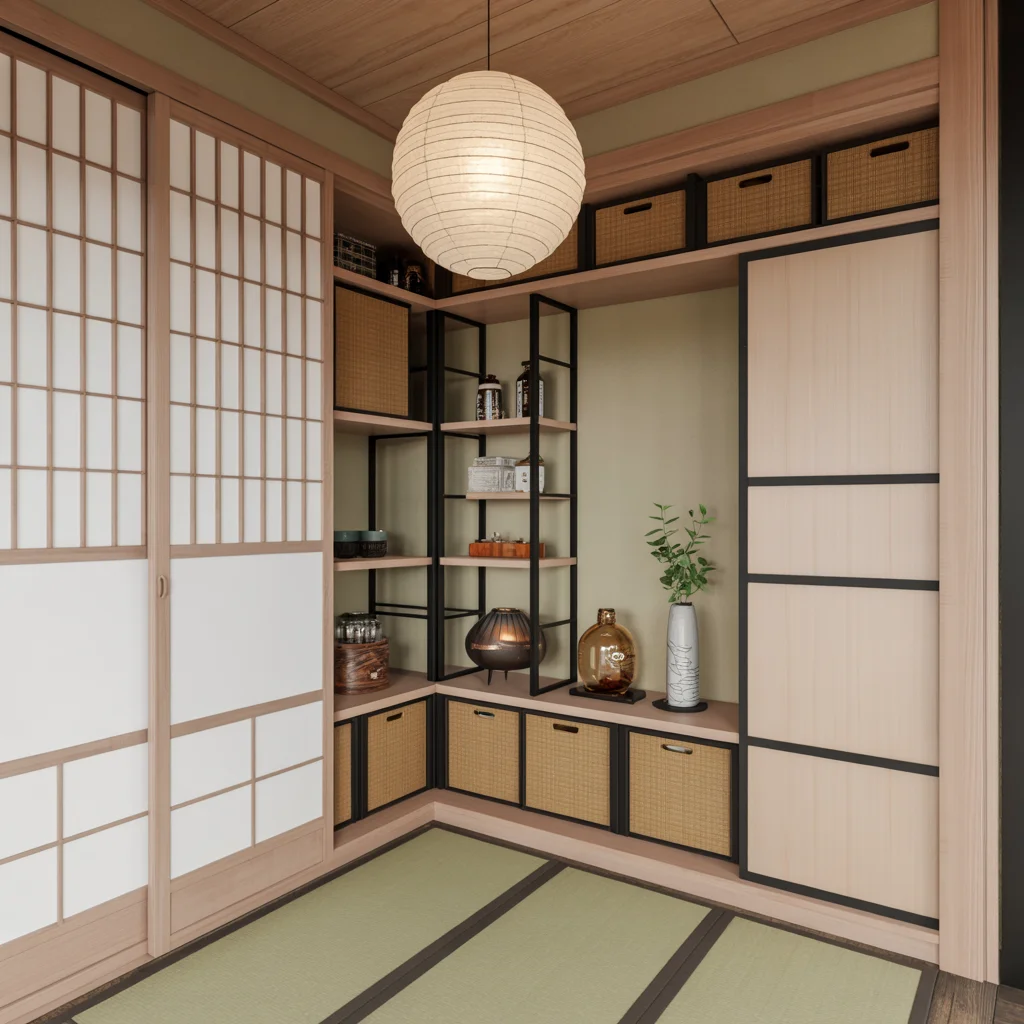 22 Pantry Organization Ideas That’ll Instantly Upgrade Your Kitchen 11 Serene Japandi Walk-in Pantry