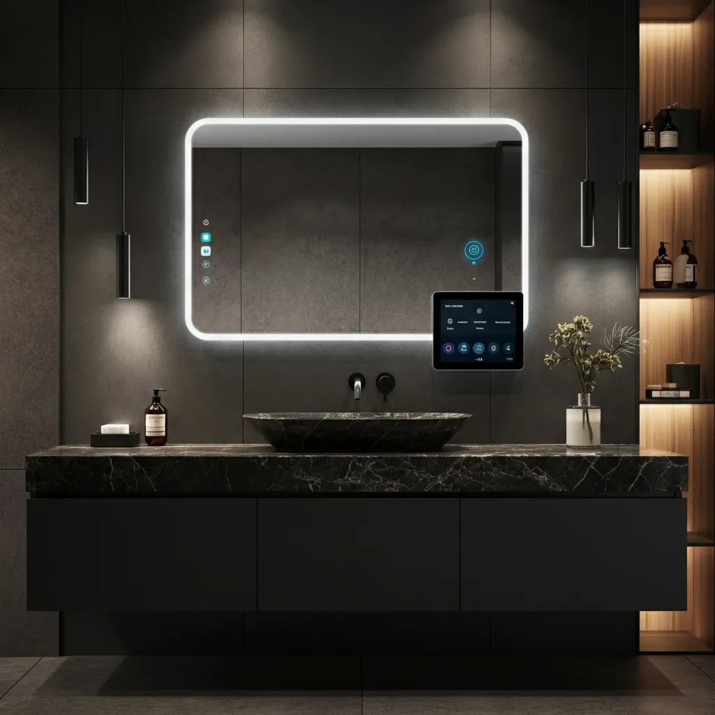 The Ultimate List of 40 Bathroom Remodel Ideas for a Modern Makeover 18 Smart Mirror Modern Convenience