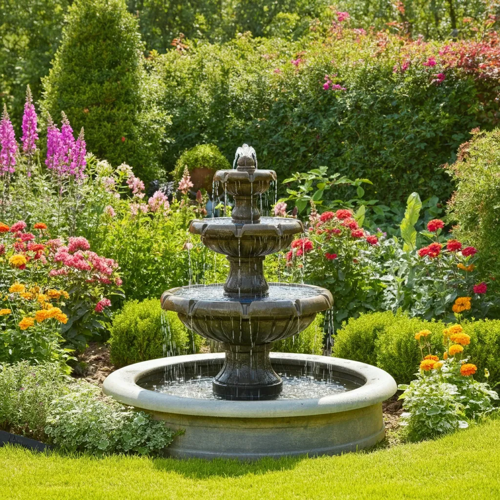 30+ Garden Ideas That’ll Make You Cancel Your Vacation Plans 27 Solar-Powered Fountain